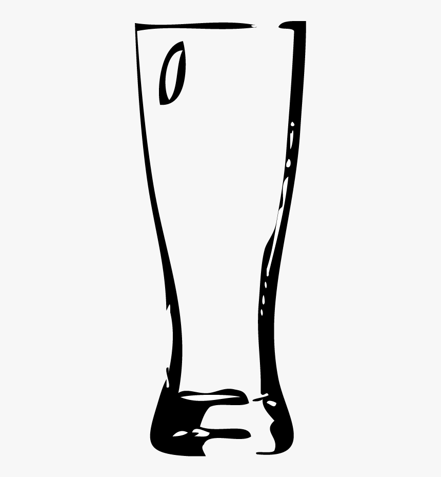 Beer Glass Clipart Black And White, HD Png Download