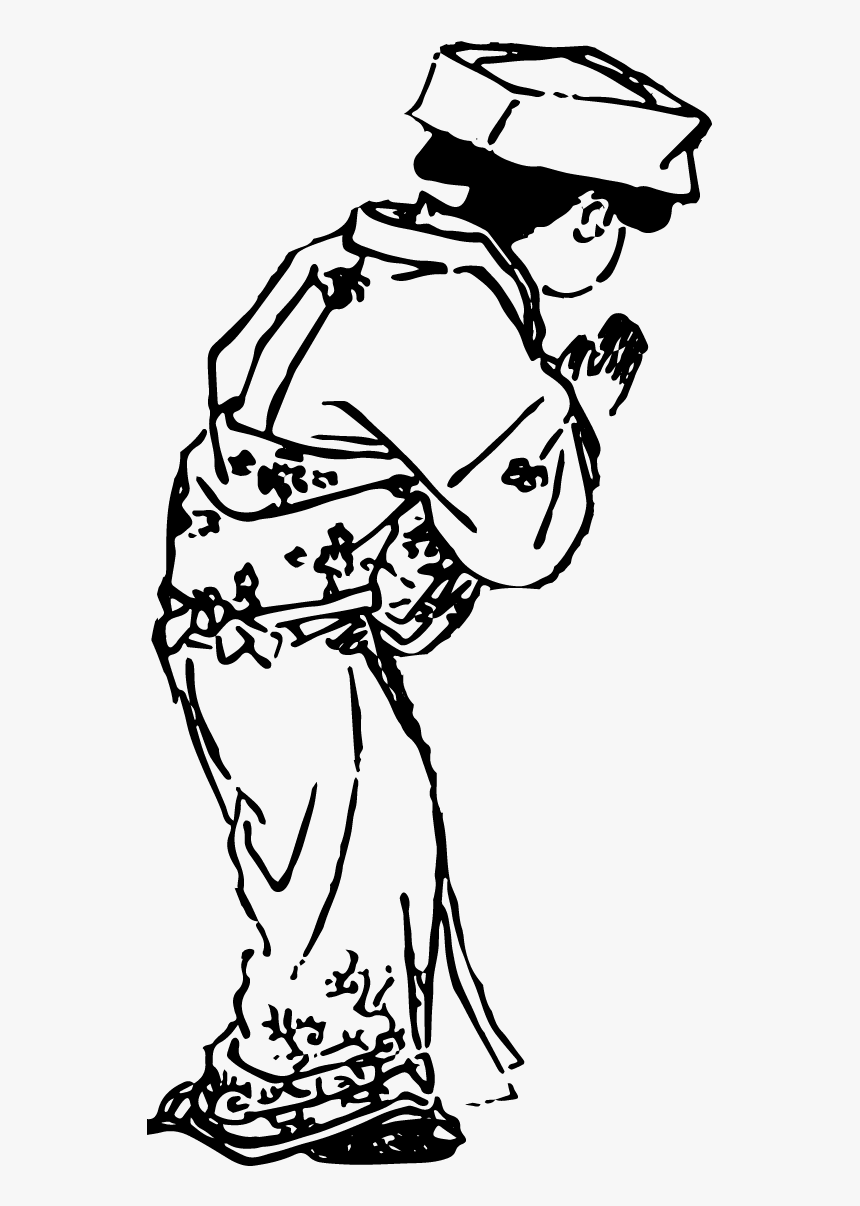 Free Ukiyo-e Illustration Of Rear View Of A Woman Visiting - Illustration, HD Png Download