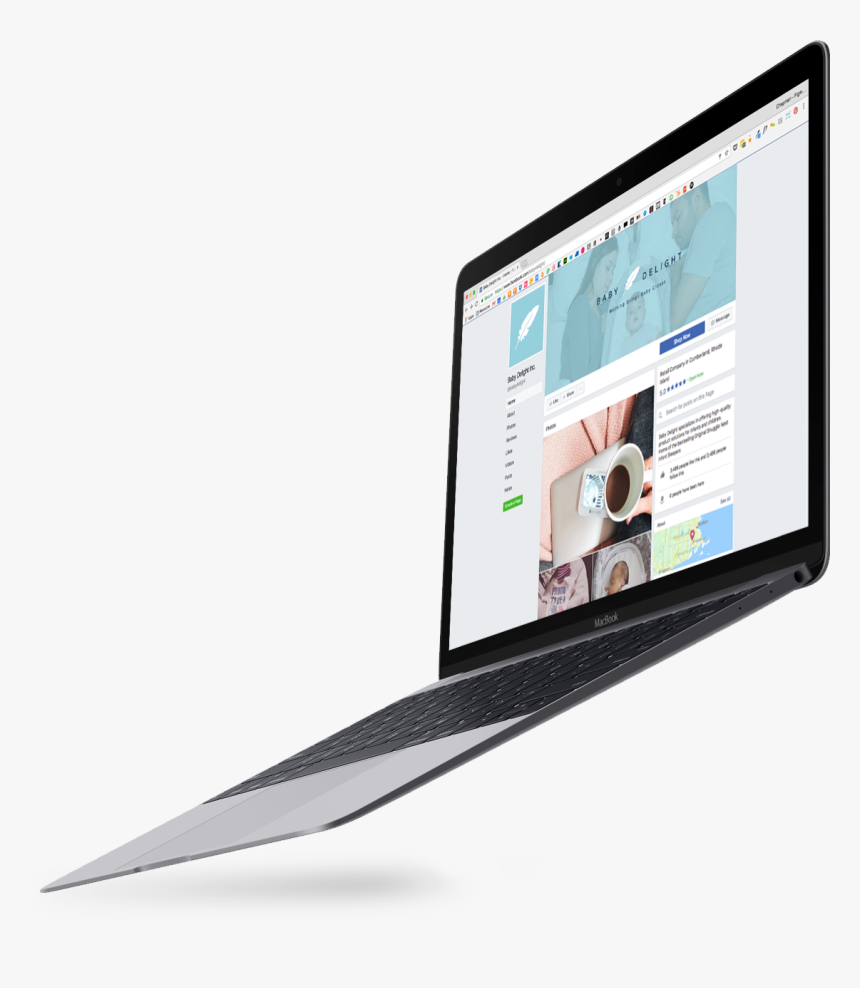 Figmints Computer Floating In Air With Screen Of Case - Mnyg2e, HD Png Download