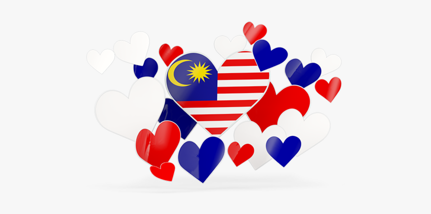 Flying Heart Stickers - Malaysia Flag Love Icon, HD Png Download