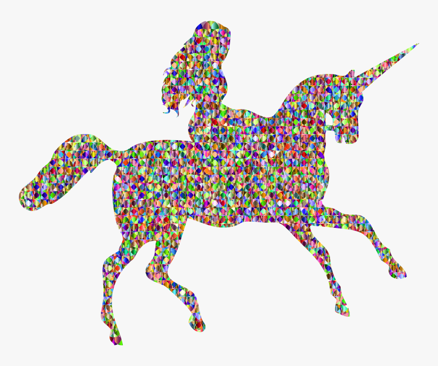 Unicorn Horse Equestrian Clip Art - Girl On Horse Silhouette, HD Png Download