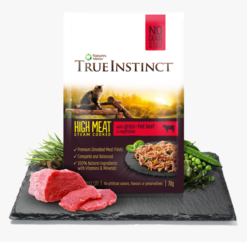 True Instinct High Meat Chicken Fillet With Grass-fed - True Instinct High Meat Small Dogs, HD Png Download