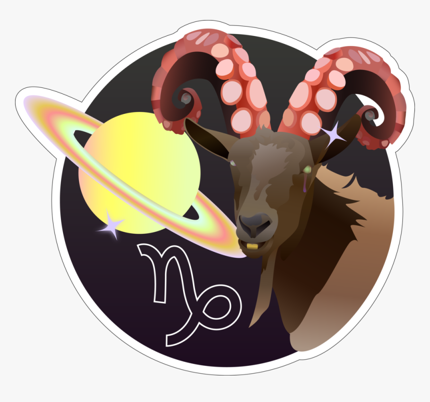 Capricorn Outline Astro Stickers, HD Png Download