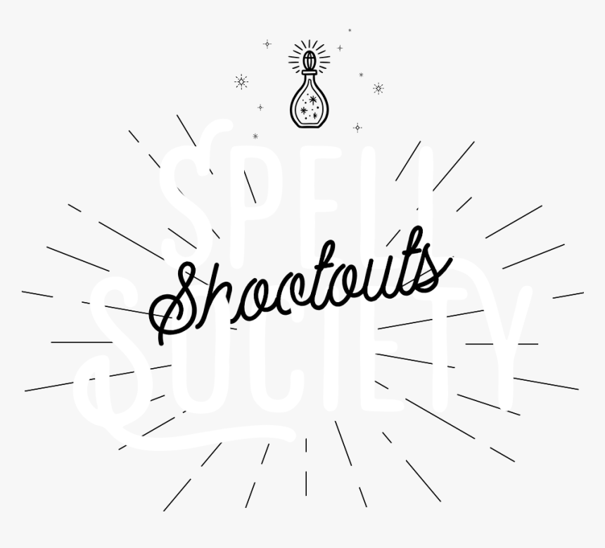 Spell Society Logo Monochrome - Calligraphy, HD Png Download