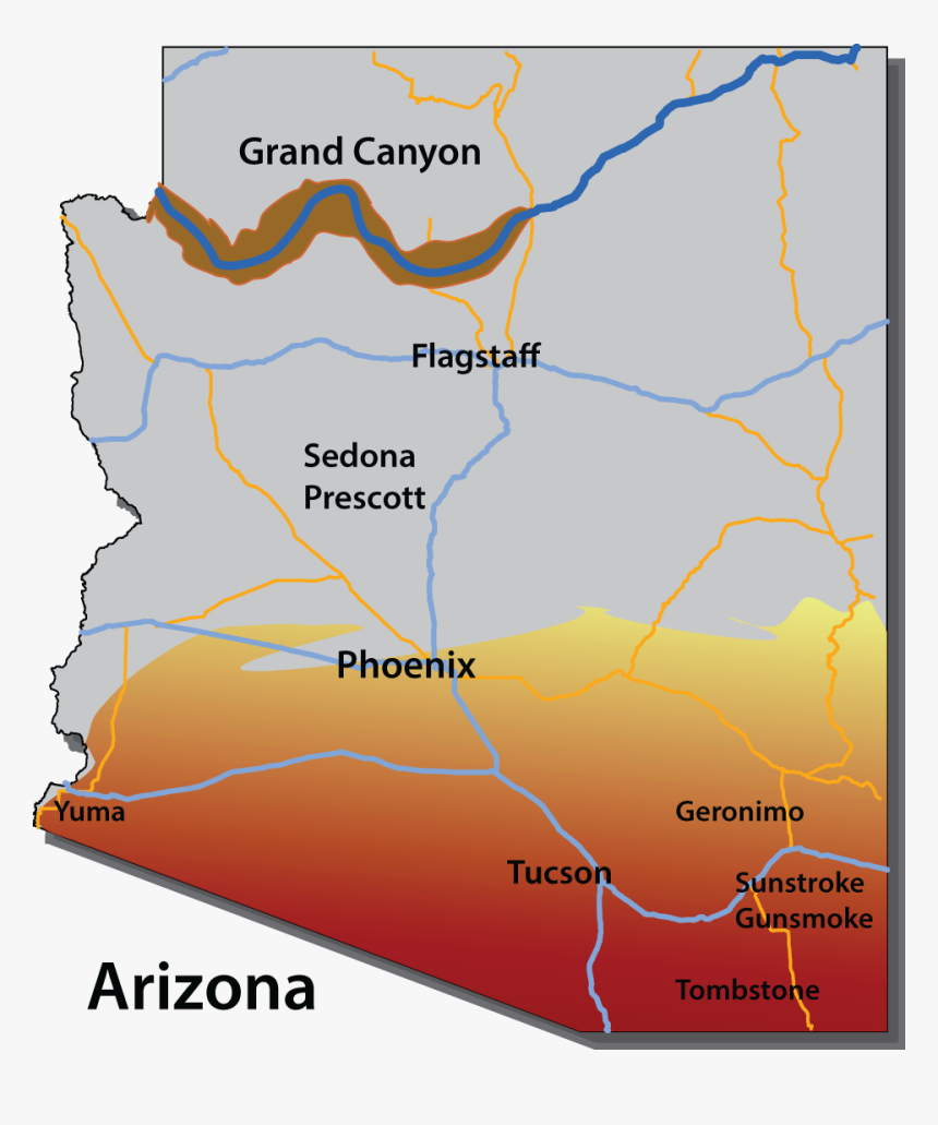 Arizona - Map, HD Png Download