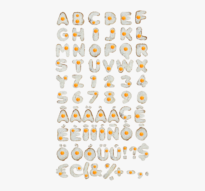 Photo Eggs Font Alphabet - Typography, HD Png Download