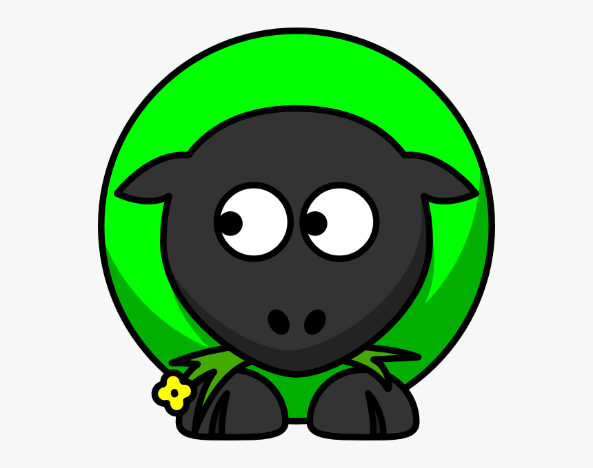 Green Sheep Looking Right Svg Clip Arts - Parable Of Sheep And Goats Cartoon, HD Png Download