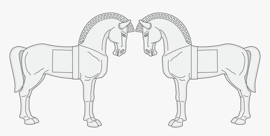 Us Army 75th Engineer Bn Dui-left And Right Sides - Stallion, HD Png Download
