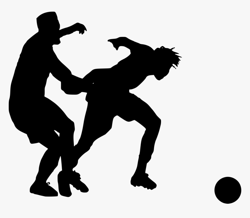 Football Soccer Silhouette 6 - Silhouette, HD Png Download