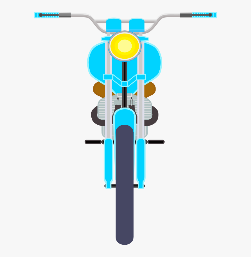 2 Motos De Face - Clipart Bike Forward Facing Png, Transparent Png