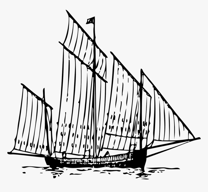 Drawing Of A Boat 1800, HD Png Download