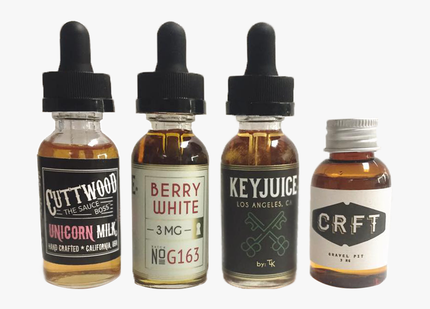 Various E-liquid Bottles Crop - Much Does Vape Juice Cost, HD Png Download