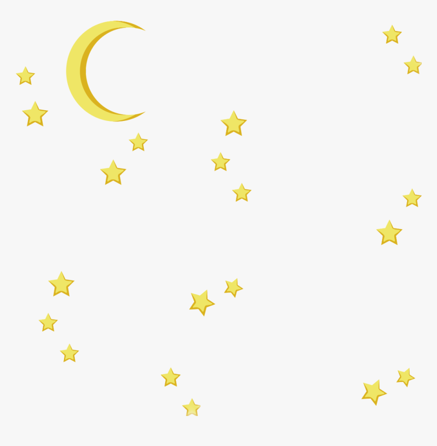 #ftestickers #clipart #stars #moon #crescentmoon #yellow, HD Png Download
