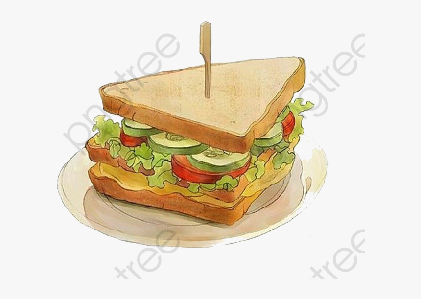 Transparent And Vegetable Png - Vegetable Sandwich Clipart, Png Download
