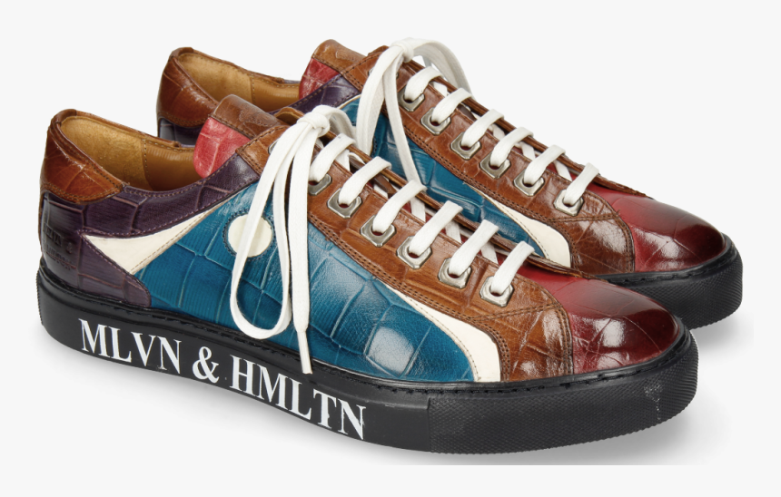 Sneakers Harvey 9 Turtle Ruby Wood Mid Blue Vegas White, HD Png Download