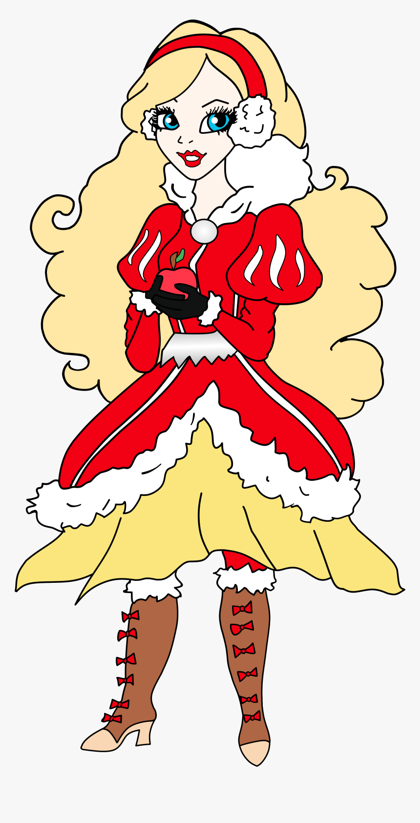 Apple White - Christmas - Cartoon, HD Png Download