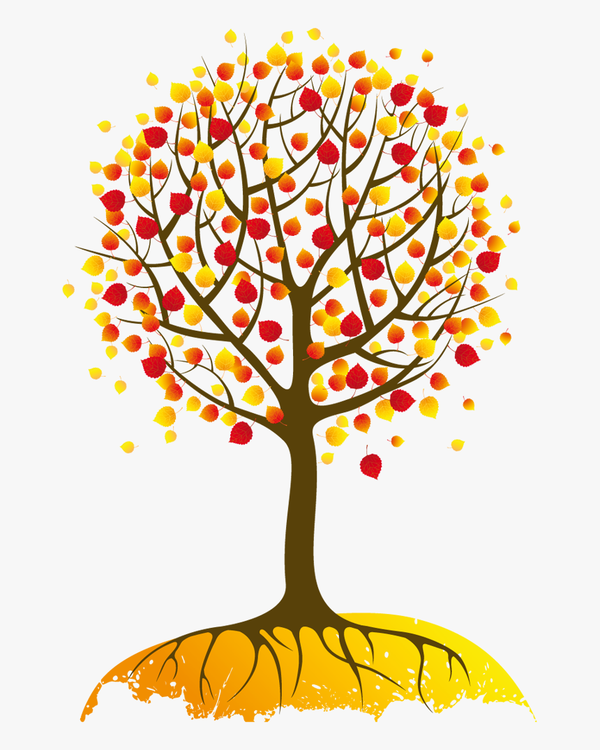 Autumn Trees Vector Png , Png Download - Clip Art Falling Leaves, Transparent Png