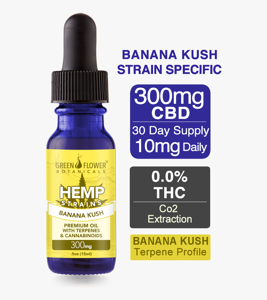 Banana Kush Strain 300mg Cbd Full Spectrum Hemp Oil - Pioneer Deh P6900ib, HD Png Download
