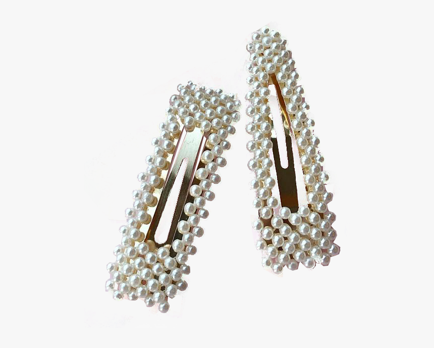 Pearl Barrettes - Transparent Pearl Hair Clips Png, Png Download