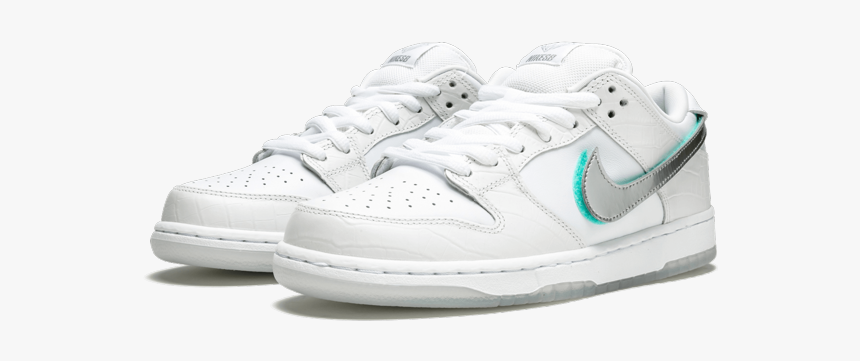 Nike Sb Dunk Low Pro Og Qs Diamond Supply White - Nike, HD Png Download