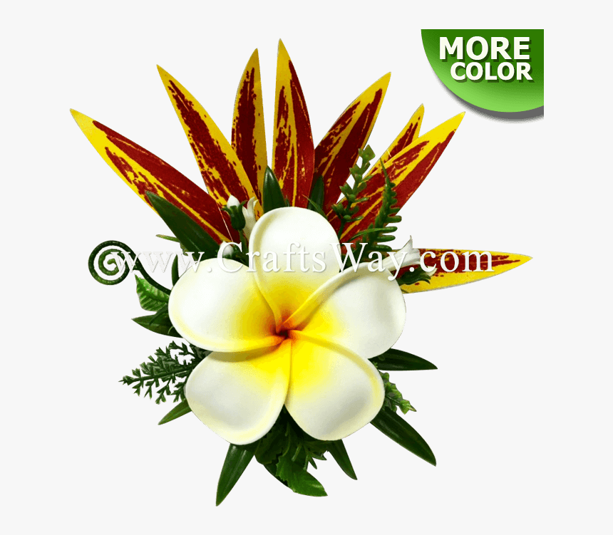 Cms-051 Custom Made Flower Hairpiece, Plumeria & Silk - Artificial Flower, HD Png Download