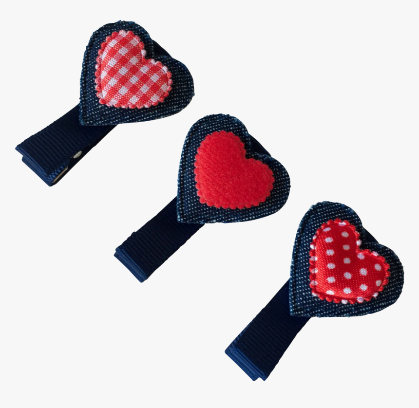 Red Heart Hair Clips 
 Class, HD Png Download