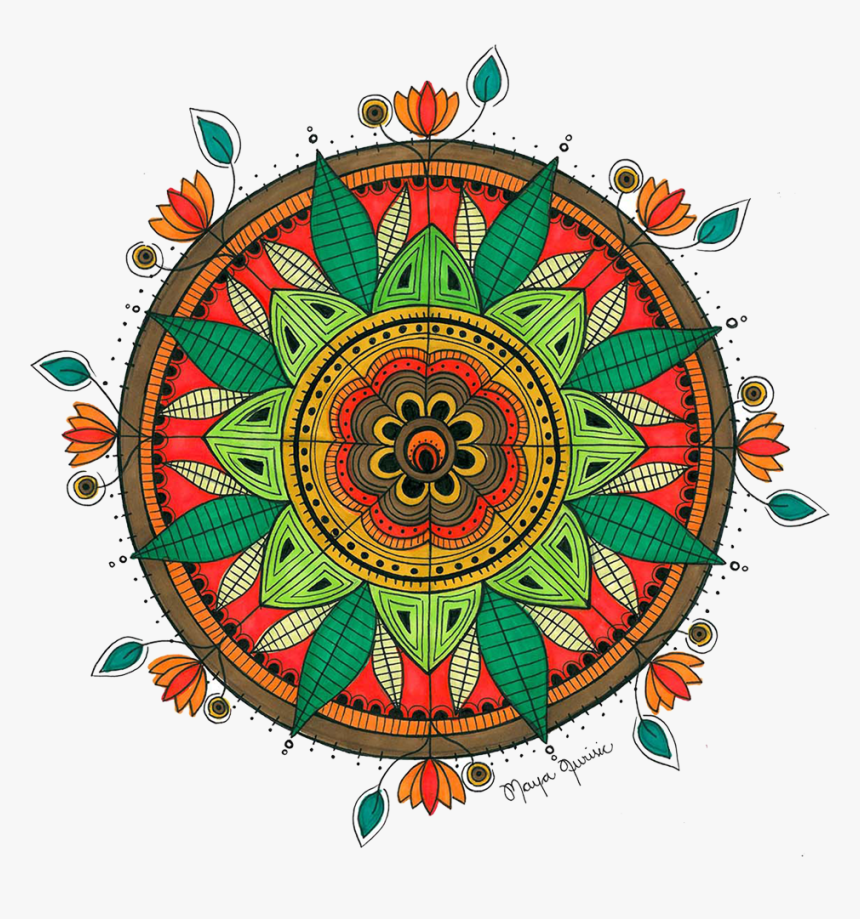 Mandala Folha Icon - Circle, HD Png Download