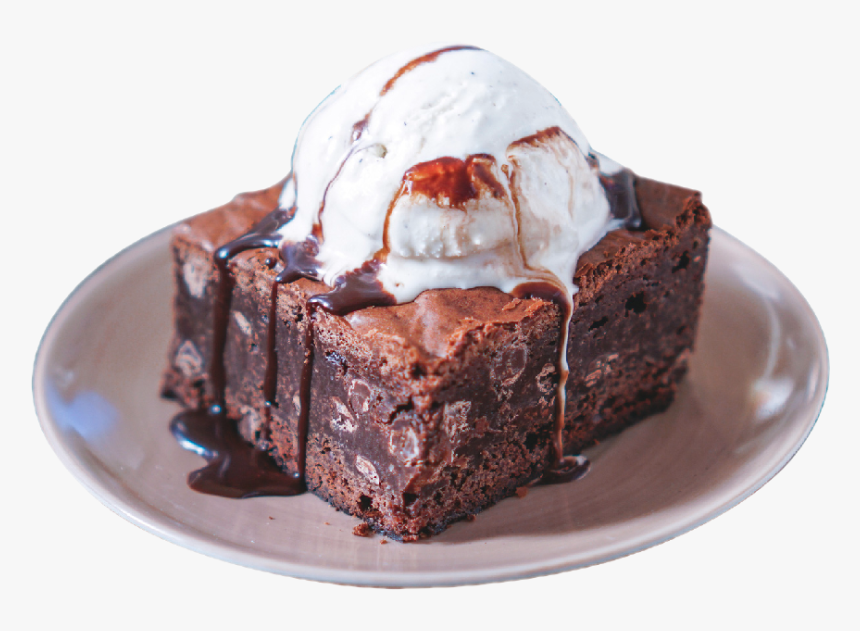 Enter Image Description Here - Brownie Served In Restaurant, HD Png Download