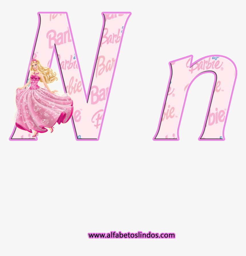 Alfabeto Da Barbie Rosa Em Png Com Fundo Transparente - Alphabet Letters Barbie, Png Download