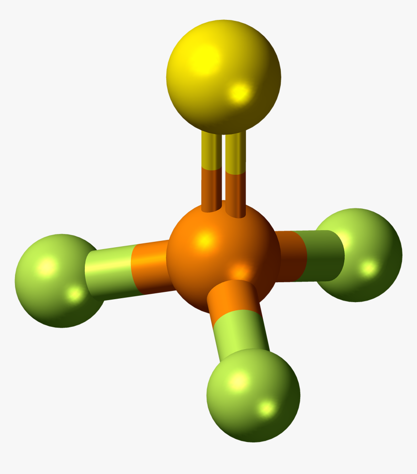 Thiophosphoryl Fluoride Molecule Ball - Does Fluoride Molecule Look Like, HD Png Download