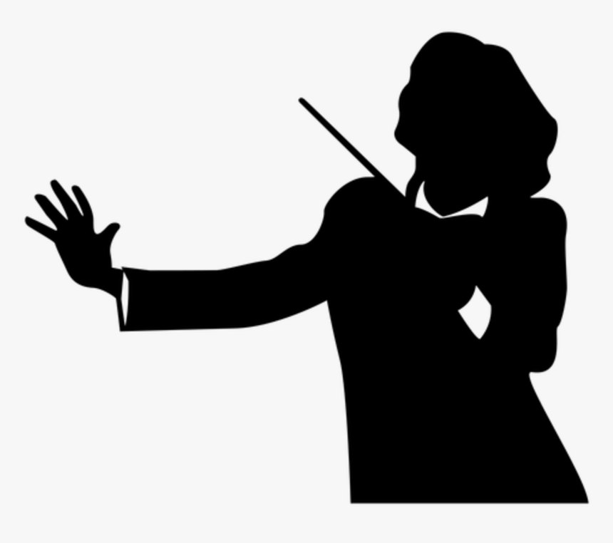 Silhouette Music Conductor, HD Png Download