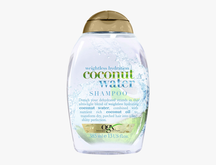 Picture Of Ogx Coconut Water Shampoo 385ml - Bottle, HD Png Download