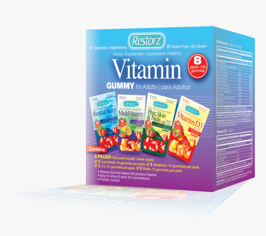 Restorz Vitamin Muti-pak 8ct, HD Png Download