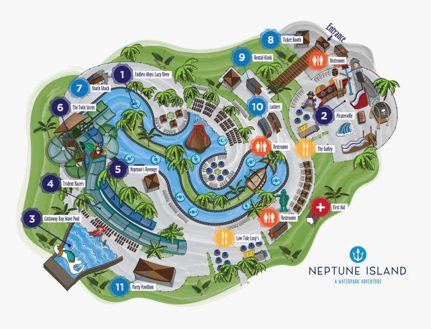 Neptune Island1 
 Class Img Responsive Owl First Image - Neptune Island Waterpark Hartsville, HD Png Download