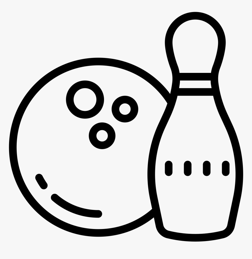 There Is A Bowling Ball With 3 Holes In It Sitting - Bowling Pin, HD Png Download