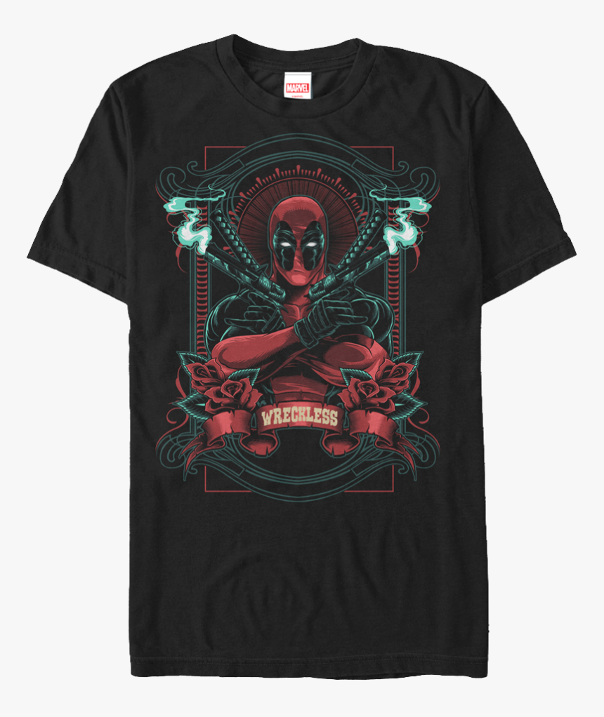 Wreckless Deadpool T-shirt - Deadpool T Shirt, HD Png Download