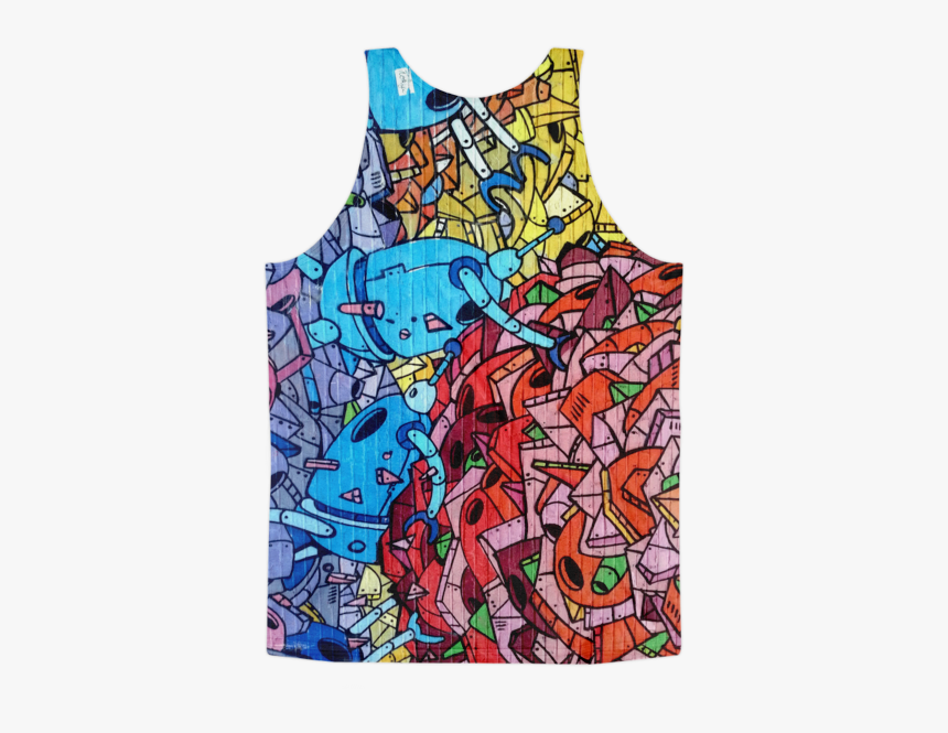Robotic Graffiti Tank Top - Active Tank, HD Png Download