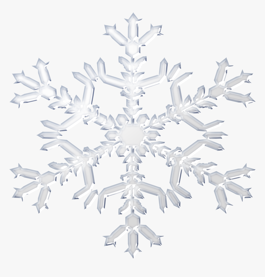 Free White Snowflakes Png - White Snowflake Vector Transparent, Png Download