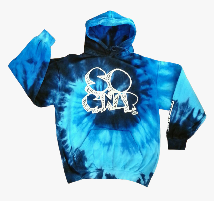 Scribblebubble Tiedyehoody Blue - Hoodie, HD Png Download