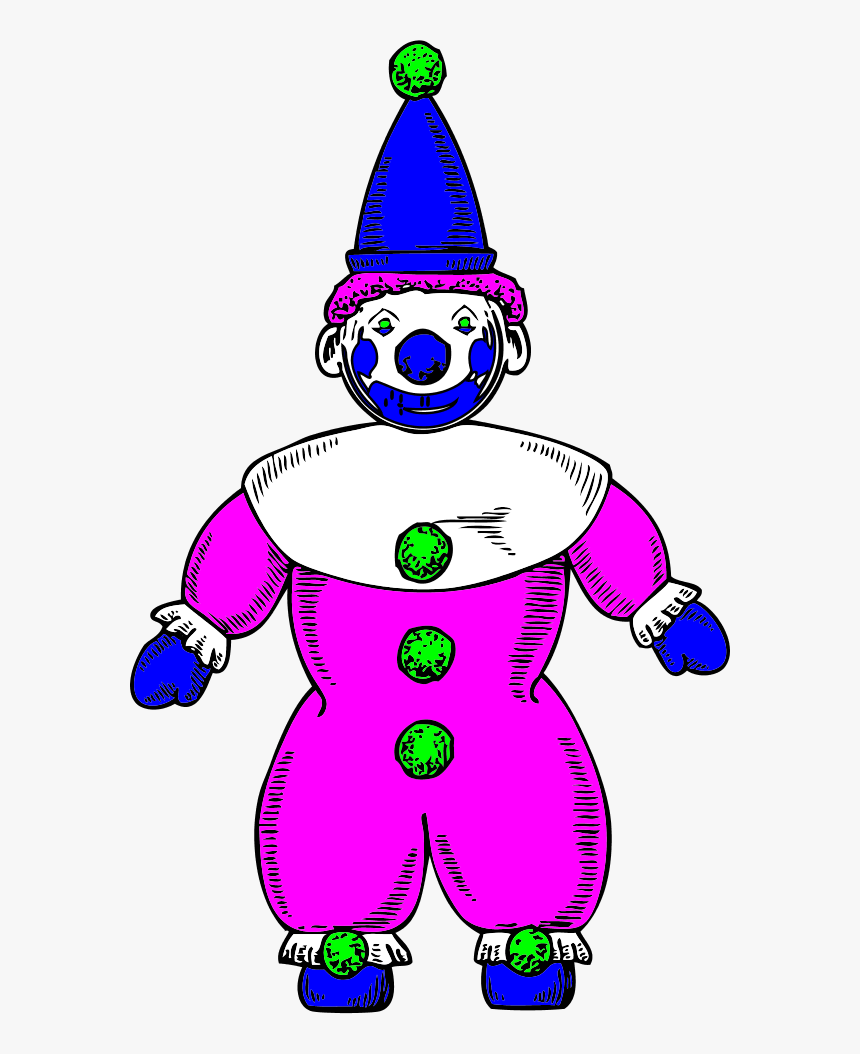 Clown Yellow With Cap - Clown Clipart, HD Png Download