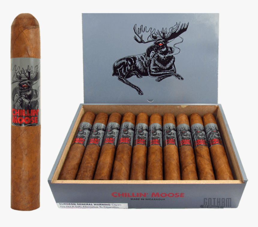 Chillin Moose Gigante Open Box And Stick - Chillin Moose Cigar, HD Png Download
