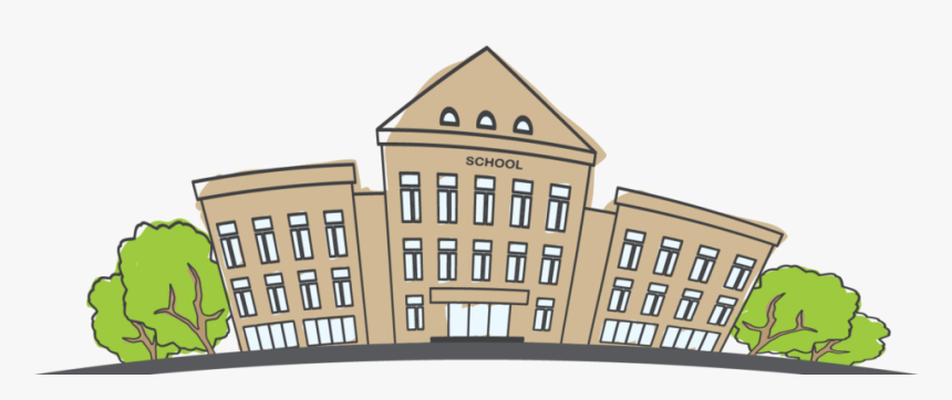 High School Building Clipart Clip Art Library Library - Doodle School Building, HD Png Download