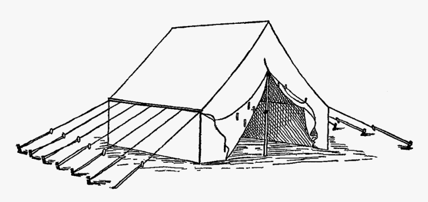 Digital Stamp Design - Vintage Camp Tent Illustration, HD Png Download