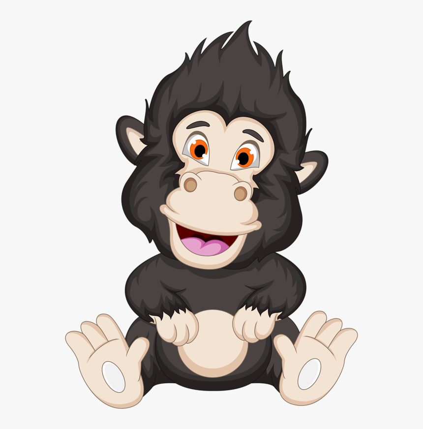 Chimpanzee Clipart Gorilla Face - Gorillababy Comic, HD Png Download
