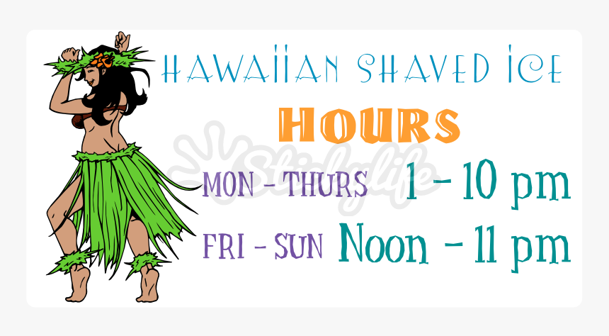 Hawaiian Shaved Ice Static Cling - Hula, HD Png Download