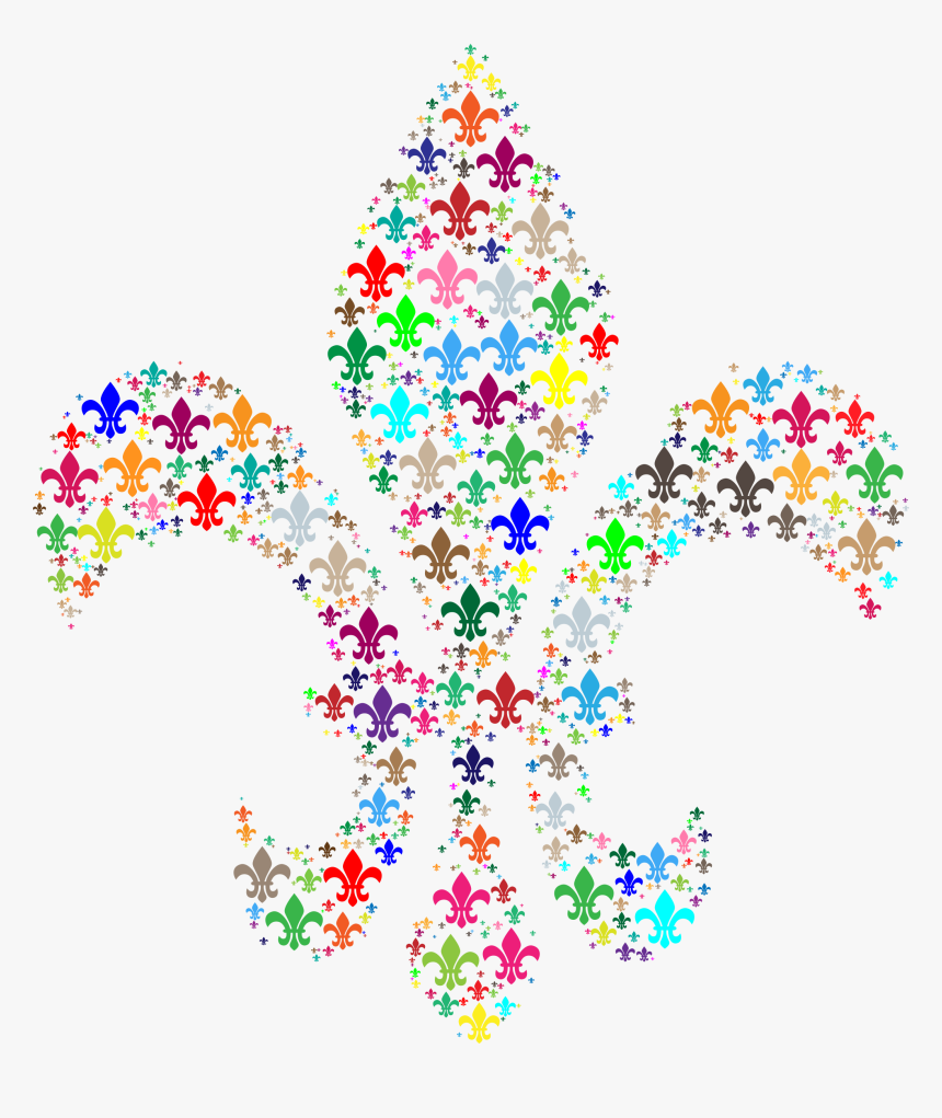Transparent Fleur De Lis Clipart - Fleur De Lis Colorful, HD Png Download
