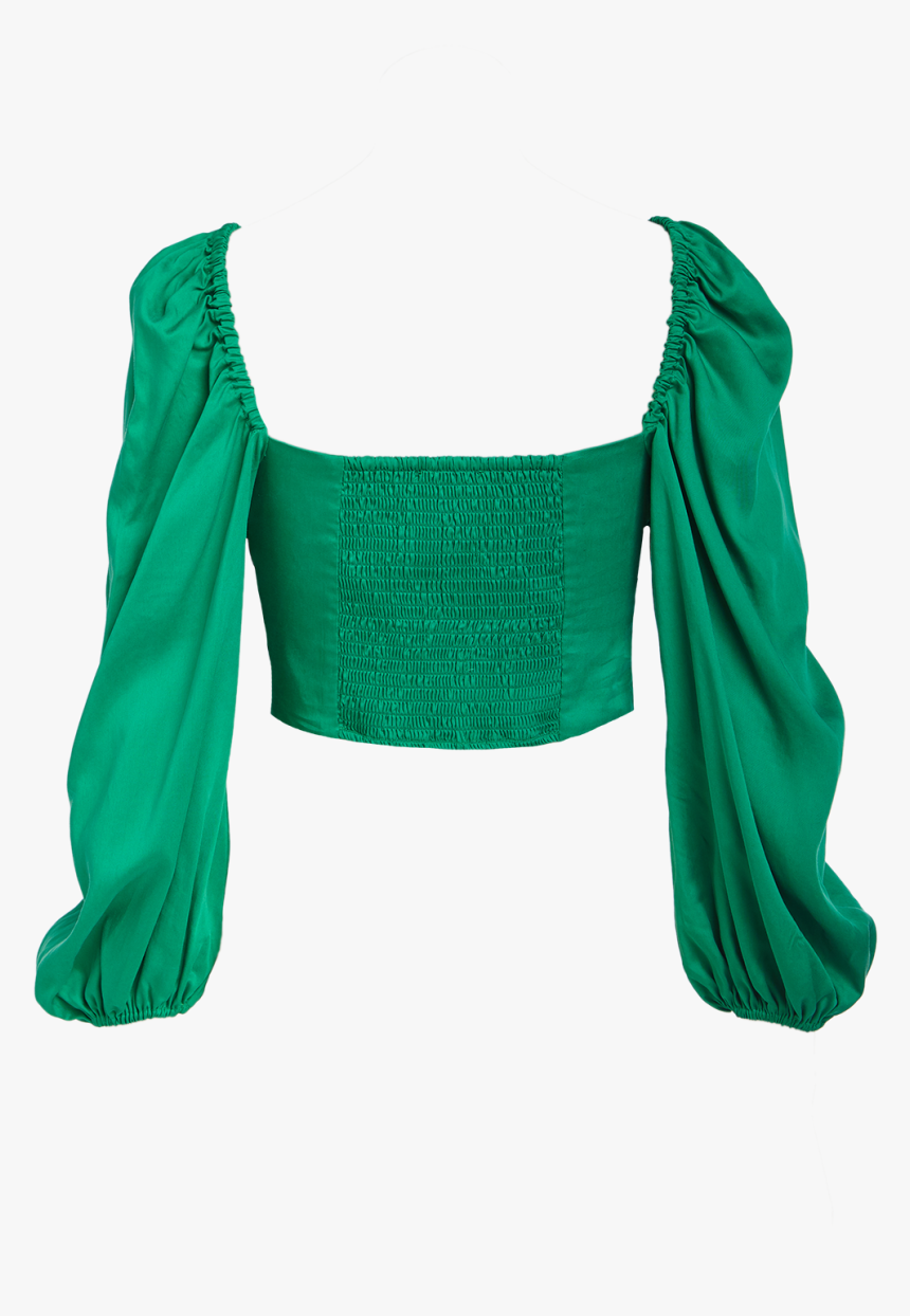 Sofia Blouse In Colour Pepper Green - Ruffle, HD Png Download