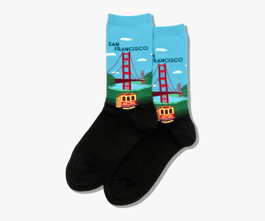 Womens Golden Gate Bridge Socks 
 Class Slick Lazy, HD Png Download