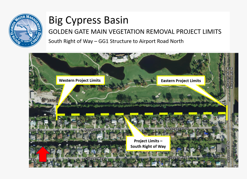 Golden Gate Canal Tree Removal Project - South Florida Water Management District, HD Png Download