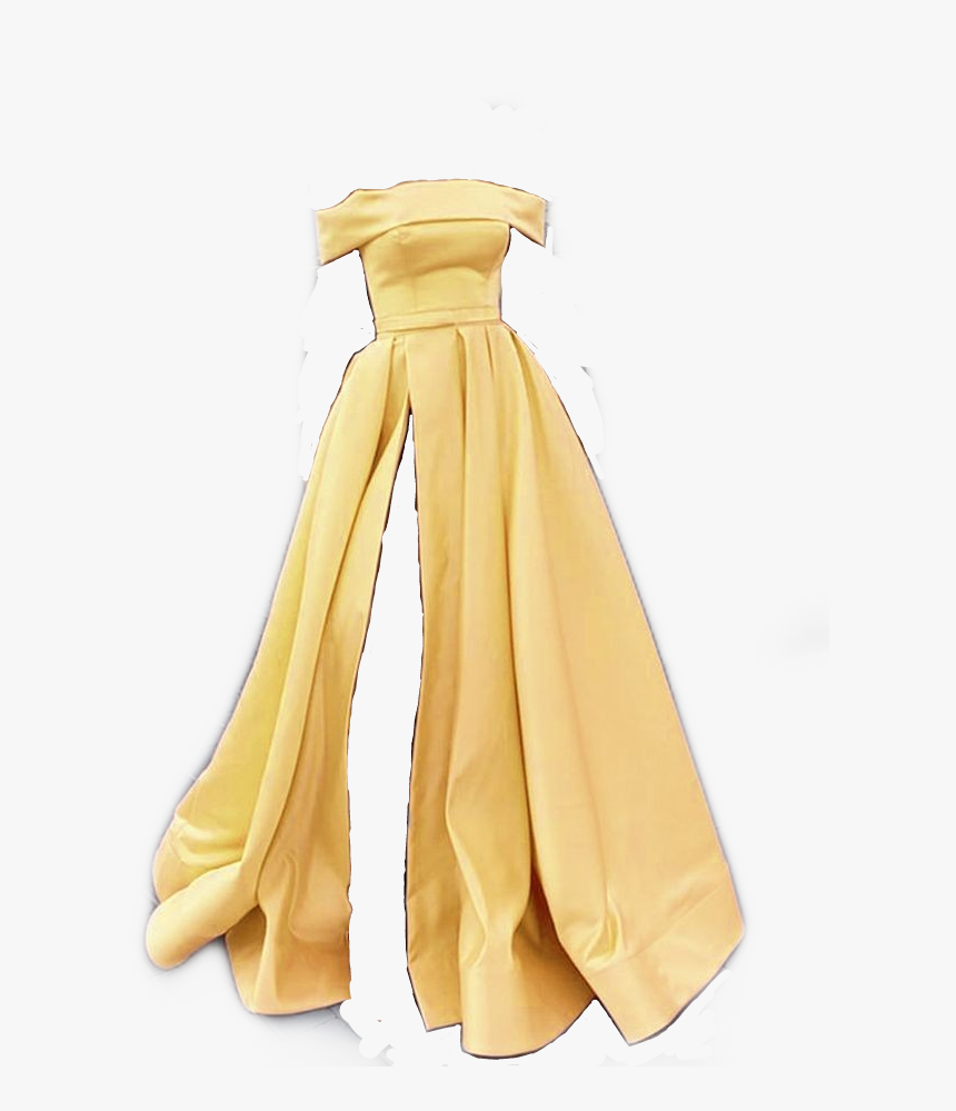 #yellow #dress #ballgown #gown #png #pngs #yellowpngs - Pattern, Transparent Png